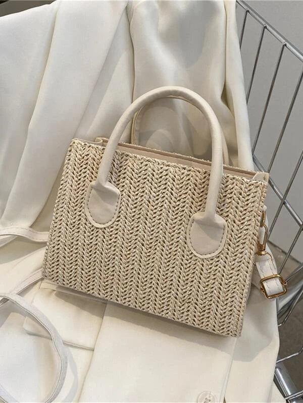 Bolsa De Palha Minimalista - CHARM