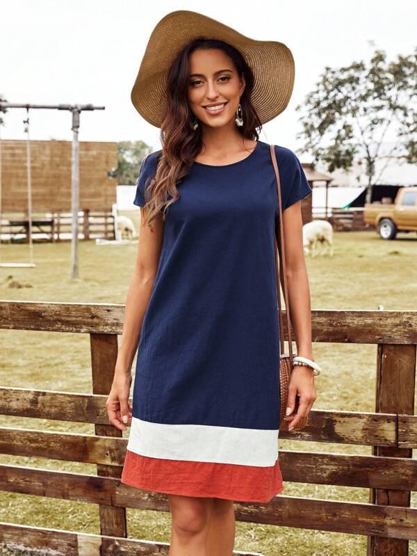 Gola Redonda Vestido - CHARM
