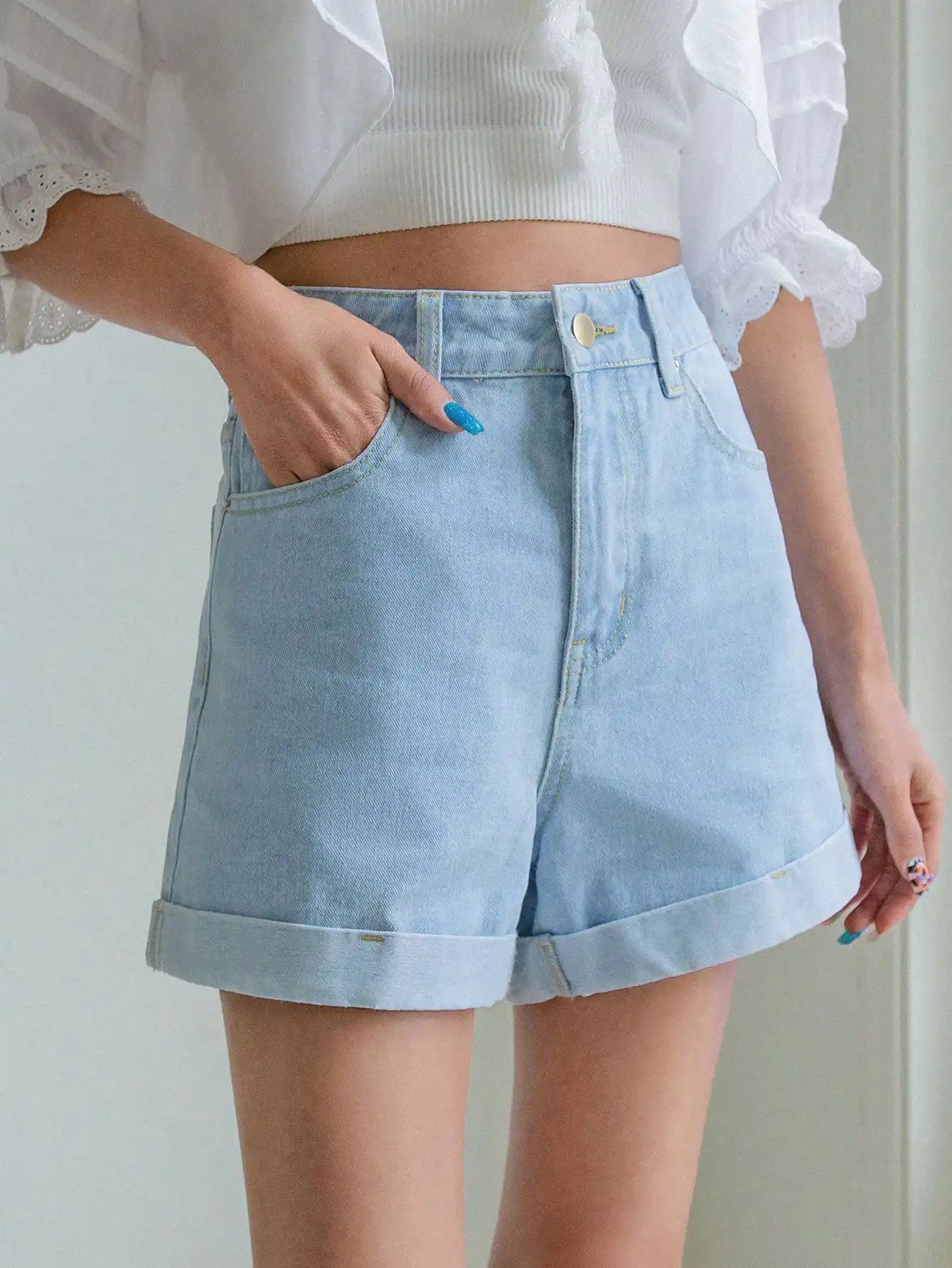 Bainha do Rolo jeans - CHARM