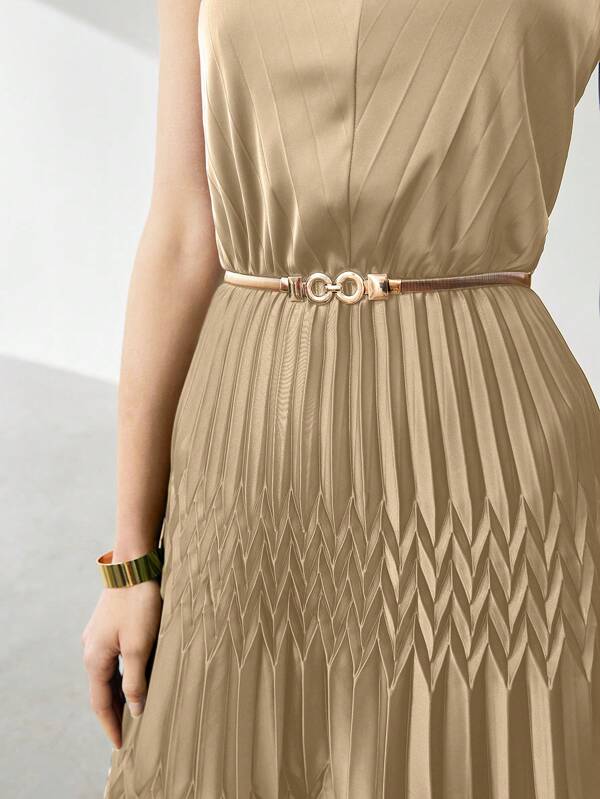Vestido Plissado Midi - CHARM