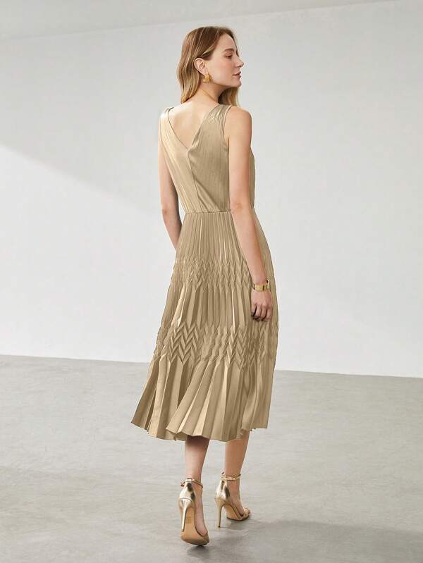 Vestido Plissado Midi - CHARM