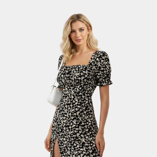 Vestido Preto Floral