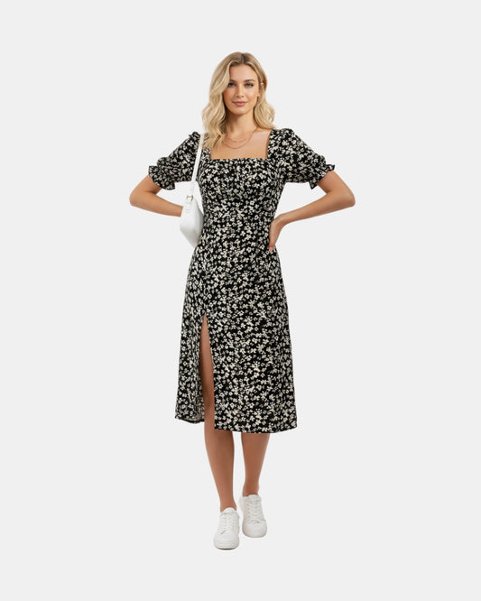 Vestido Preto Floral