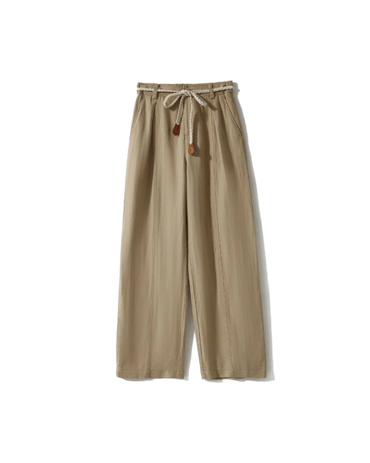 Women’s Mid-Waist Straight Trousers
