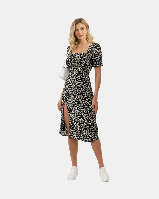 Vestido Preto Floral